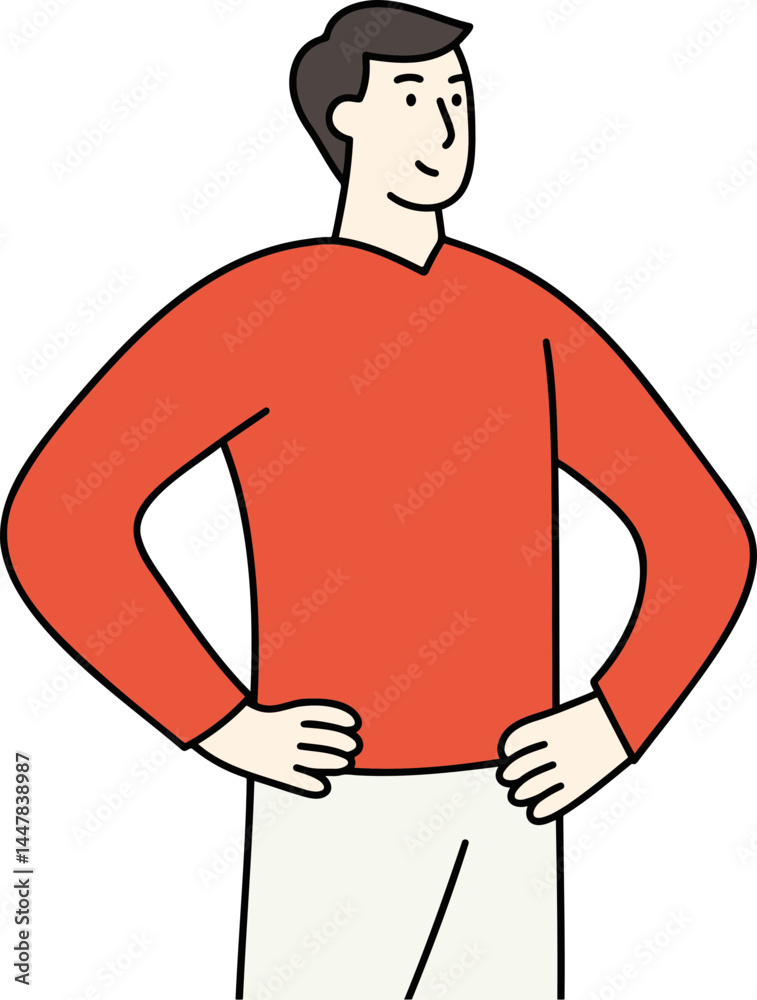 Fototapeta premium 허리손 남