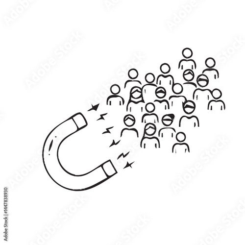 Magnet attracting diverse customer audience for business growth