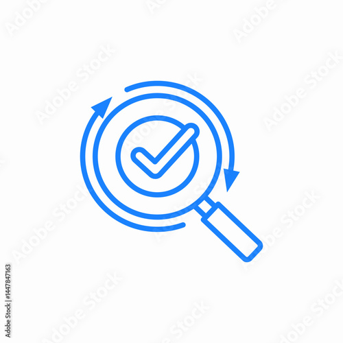 automatic monitoring icon sign vector