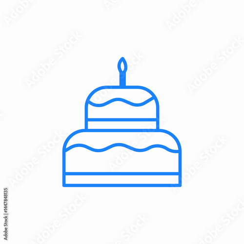 birthday cake icon sign vector
