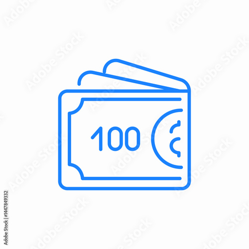 cash banknotes icon sign vector
