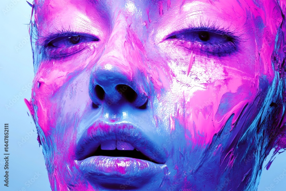 Hallucination in darkness. Hallucination - due to sensory deprivation: abstract image of mental state. Optical illusion. Metaphorical sensory deprivation physical senses, of a mental illusion.