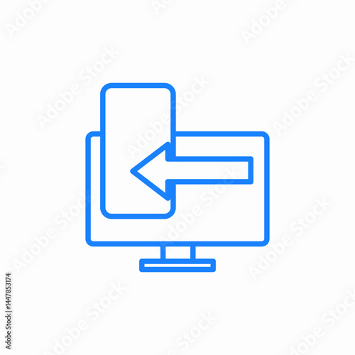 data transfer icon sign vector