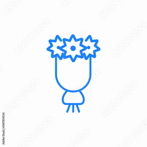flower bouquet icon sign vector