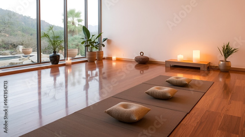 Tranquility with our meditation photos  featuring serene settings ideal for enhancing spaces dedicated to wellness and relaxation.