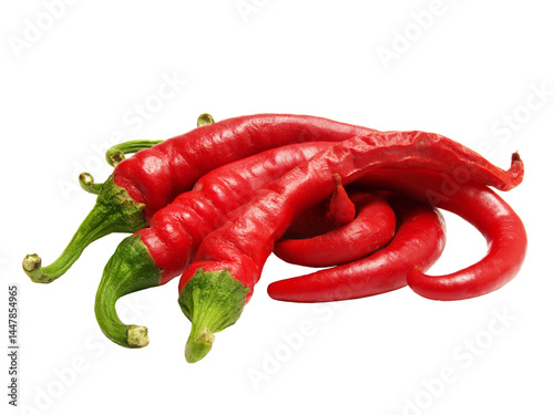 Red hot chili peppers isolated