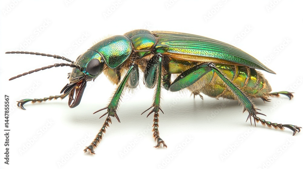 Fototapeta premium Magnificent Emerald Green Beetle Close-Up