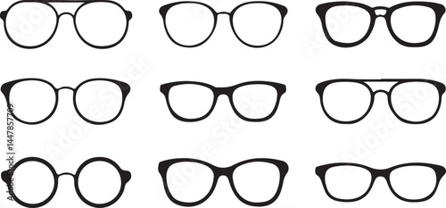 Silhouette Collection of Eyeglasses in Various Styles, Perfect for Fashion, Vision, and Accessory