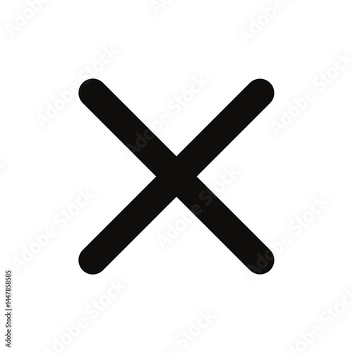 no sign,Cross black sign