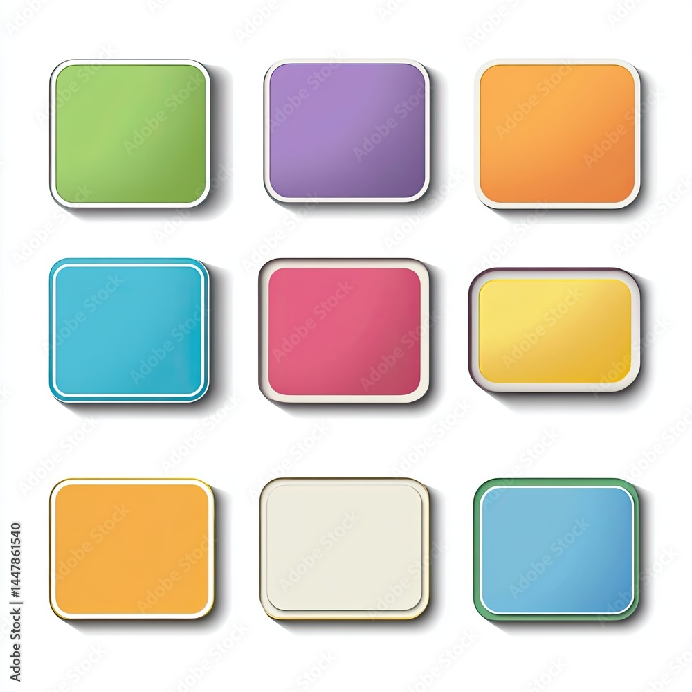 Colorful Square Placeholders Colorful Square Placeholders