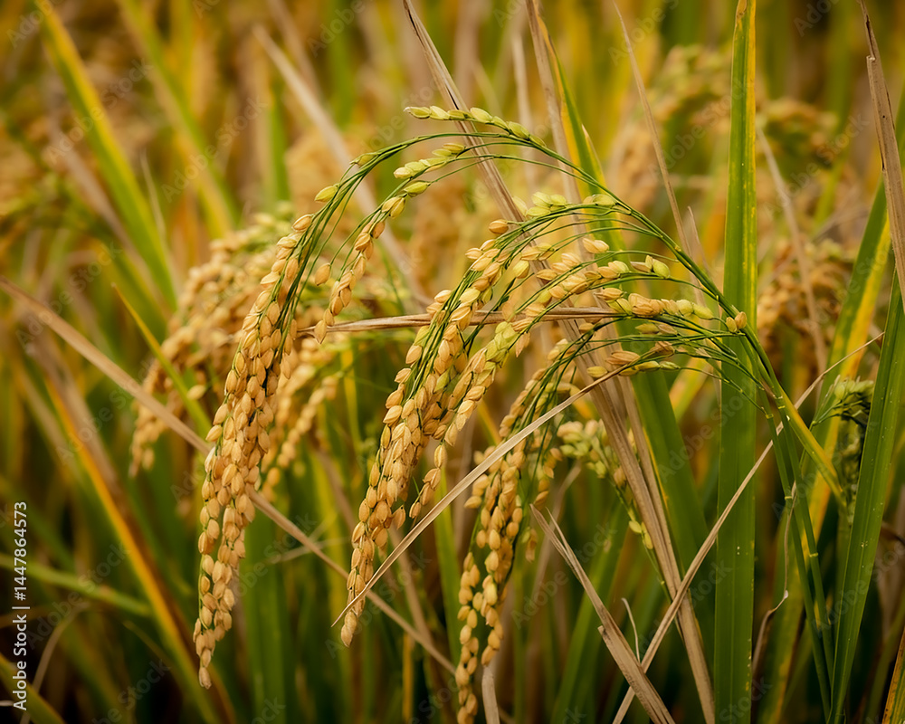 White rice grains generative ai White rice grains generative ai