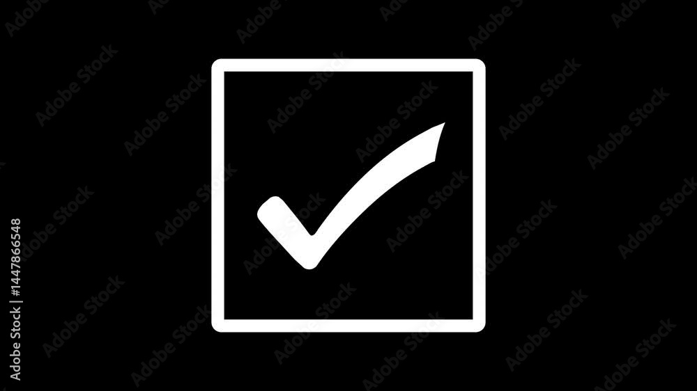 Simple Checkbox Symbol Animation Elegant Minimal Style Simple Checkbox Symbol Animation Elegant Minimal Style