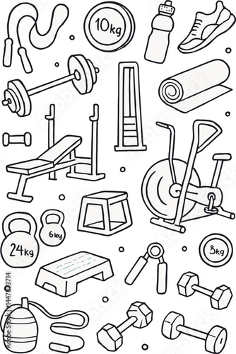 Minimalist gym elements