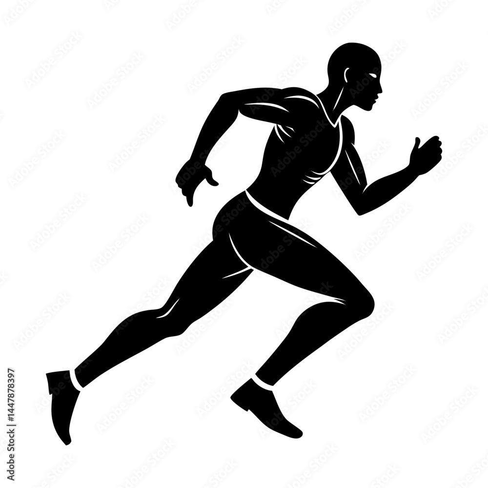 Runner Silhouette vector illustration Runner Silhouette vector illustration