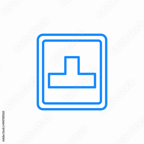 dead end sign icon sign vector
