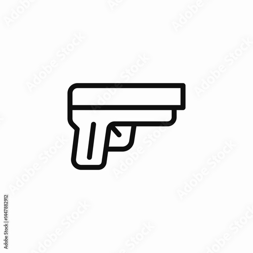 gun firearm icon sign vector