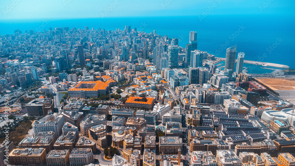 Obraz premium aerial view of beirut lebanon 