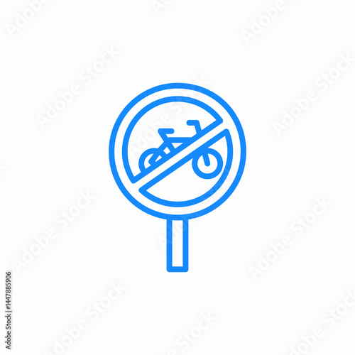 no bicycle sign icon sign vector
