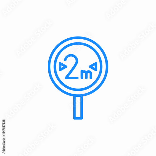 road sign width icon sign vector