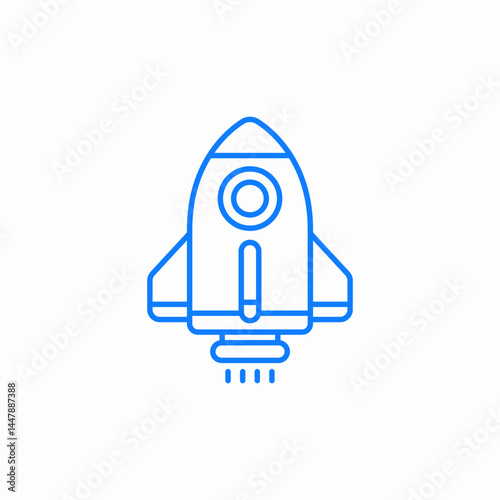 rocket space icon sign vector