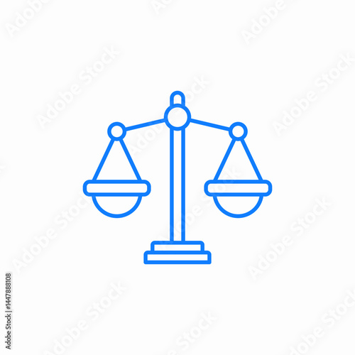 scale balance icon sign vector