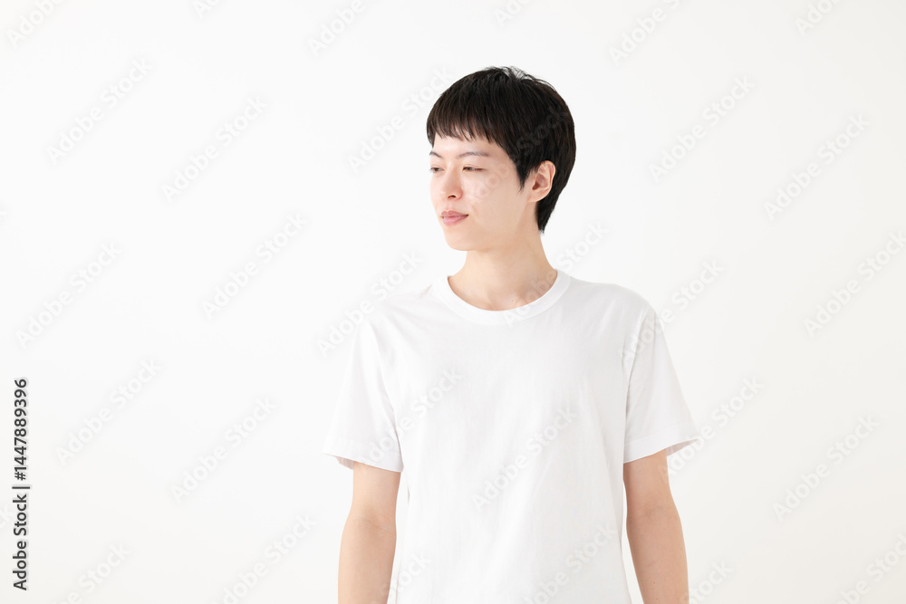 笑顔の男性の上半身 笑顔の男性の上半身