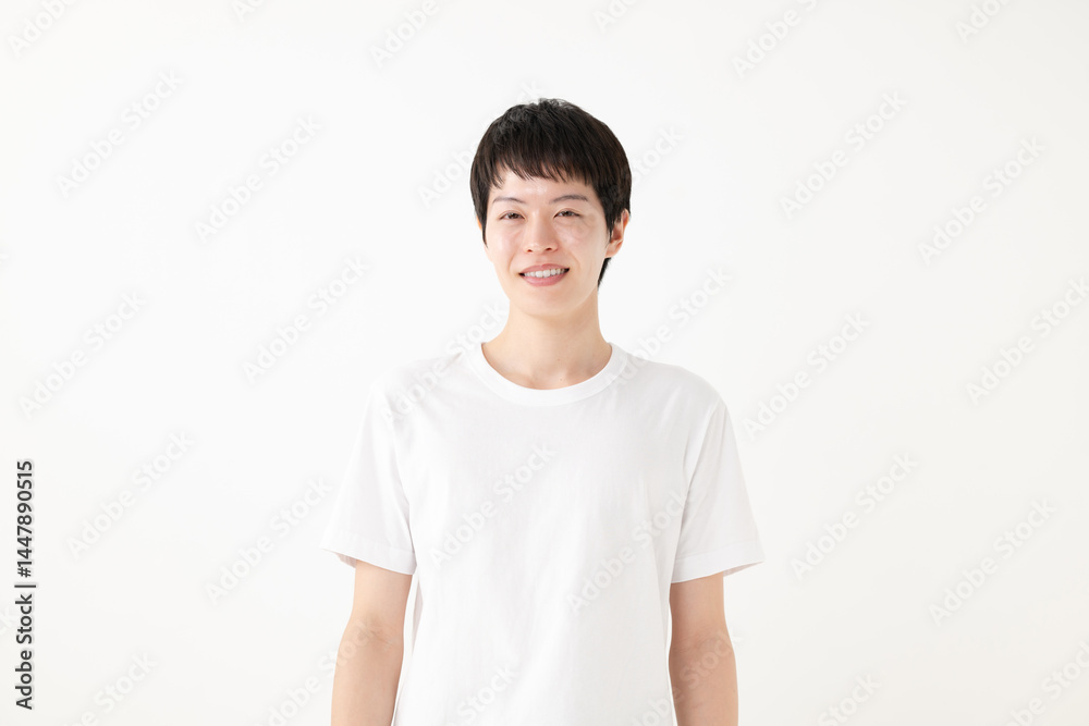 笑顔の男性の上半身 笑顔の男性の上半身