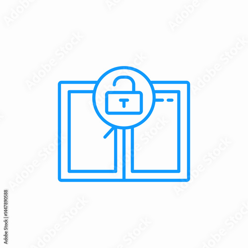 unlock confidential icon sign vector