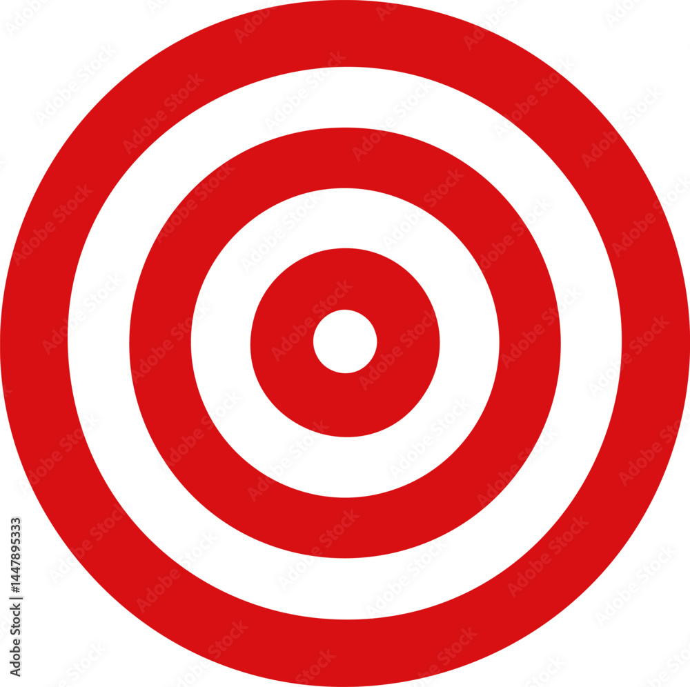 Red concentric target circles symbolizing focus. Vector illustration Red concentric target circles symbolizing focus. Vector illustration