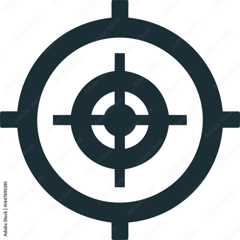 Black and white target symbol symbol of aim and precision. Vector illustration Black and white target symbol symbol of aim and precision. Vector illustration