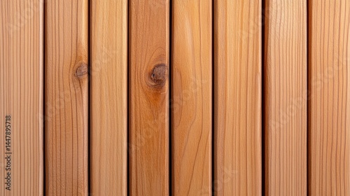 Close Up of Vertical Brown Wooden Planks Background Texture