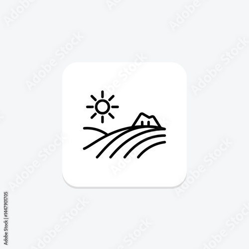 Hillside Farming, vector, pixel perfect, illustrator file