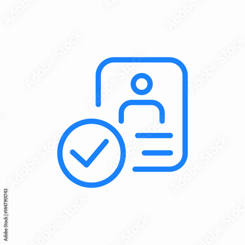 access granted approved blue icon sign vector