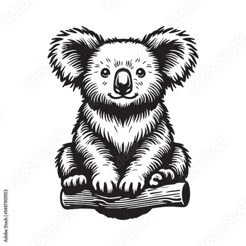 Photography Elegant koala silhouette vector perfect for refined graphic visuals – koala silh