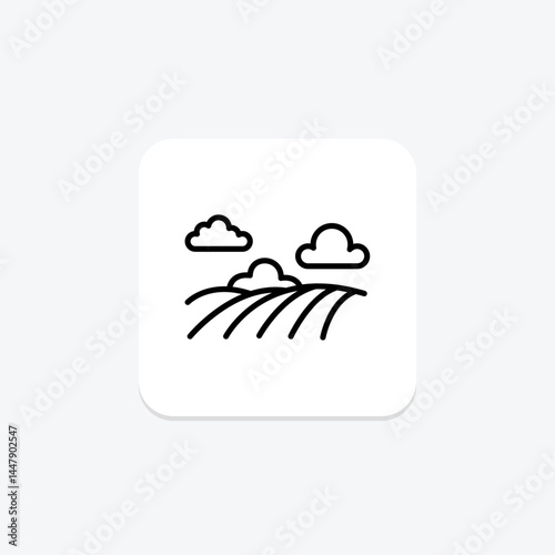 Field With Clouds, vector, pixel perfect, illustrator file