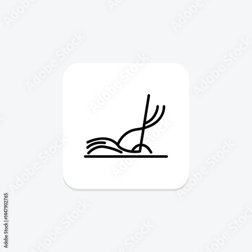 Straw In Field, vector, pixel perfect, illustrator file