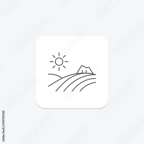 Hillside Farming, vector, pixel perfect, illustrator file