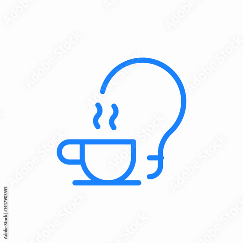 coffee idea icon sign vector