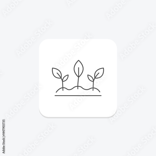 Sprouting Plants, vector, pixel perfect, illustrator file