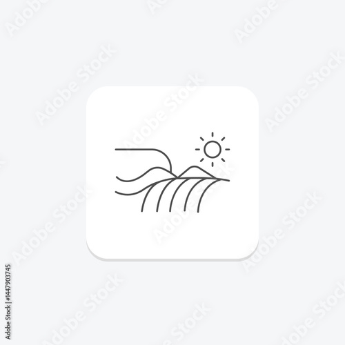 Harvested Crop Field, vector, pixel perfect, illustrator file