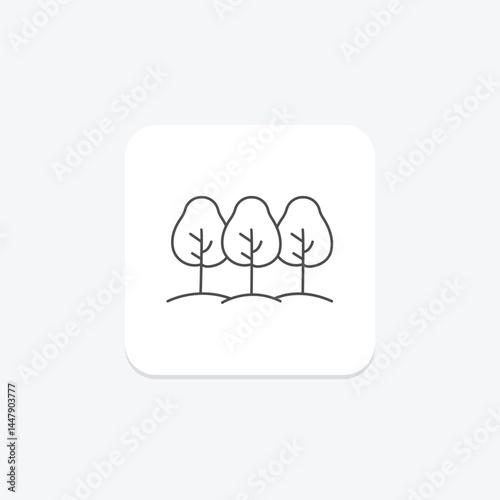 Bordering Trees, vector, pixel perfect, illustrator file