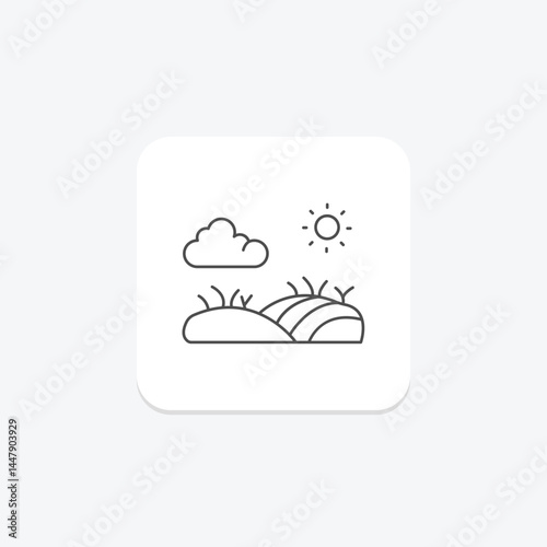 Springtime Field, vector, pixel perfect, illustrator file