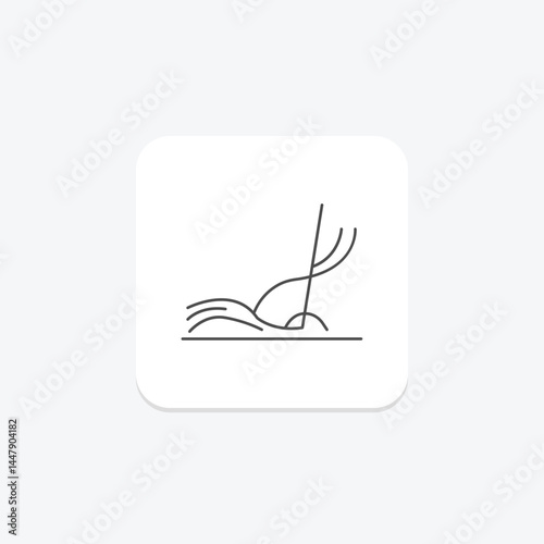 Straw In Field, vector, pixel perfect, illustrator file