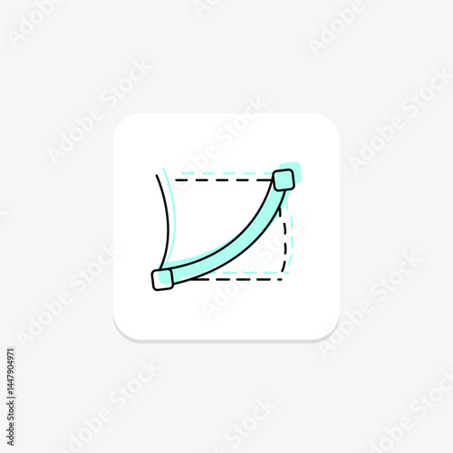 Curved Crop Lines, vector, pixel perfect, illustrator file