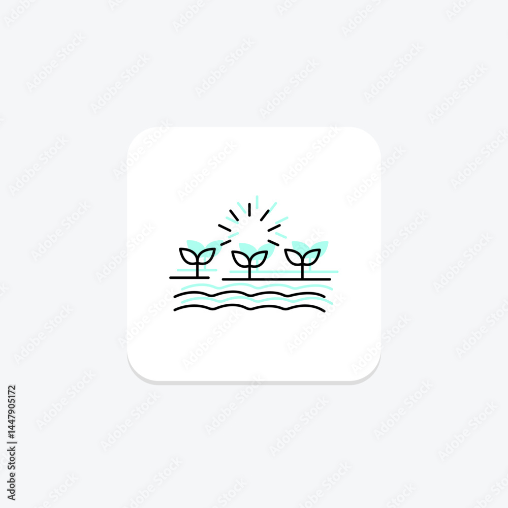 Cultivated Field, vector, pixel perfect, illustrator file Cultivated Field, vector, pixel perfect, illustrator file