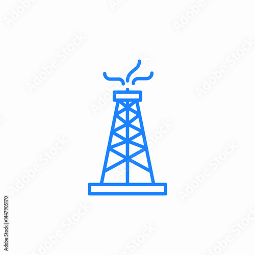 drilling rig icon sign vector