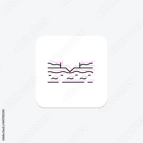 Water Channels In Field, vector, pixel perfect, illustrator file