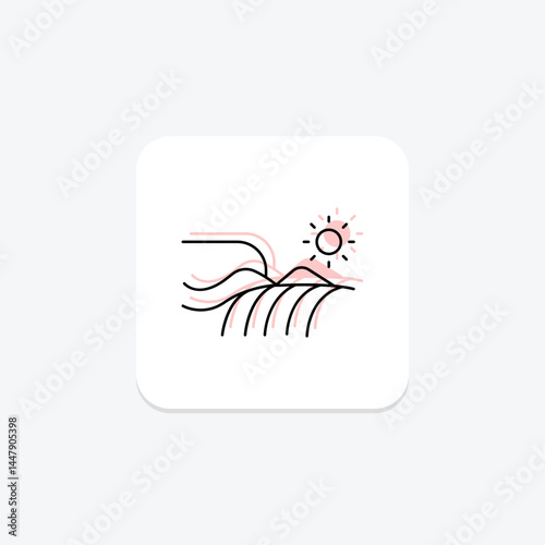Harvested Crop Field, vector, pixel perfect, illustrator file