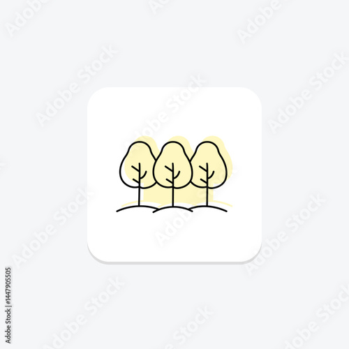 Bordering Trees, vector, pixel perfect, illustrator file