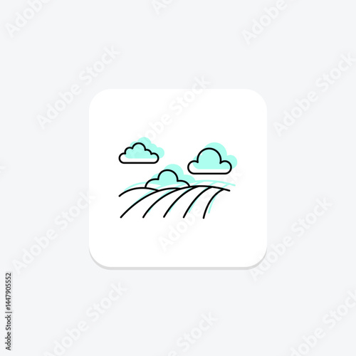 Field With Clouds, vector, pixel perfect, illustrator file